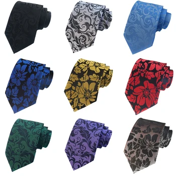 

Men Business Floral Print Necktie 8CM Wide Wedding Party Neck Ties Tie Stylish HZTIE0331