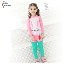 Летний пляжный купальник, детский солнцезащитный купальник с длинными рукавами, банные костюмы для мальчиков и девочек, детские костюмы для дайвинга