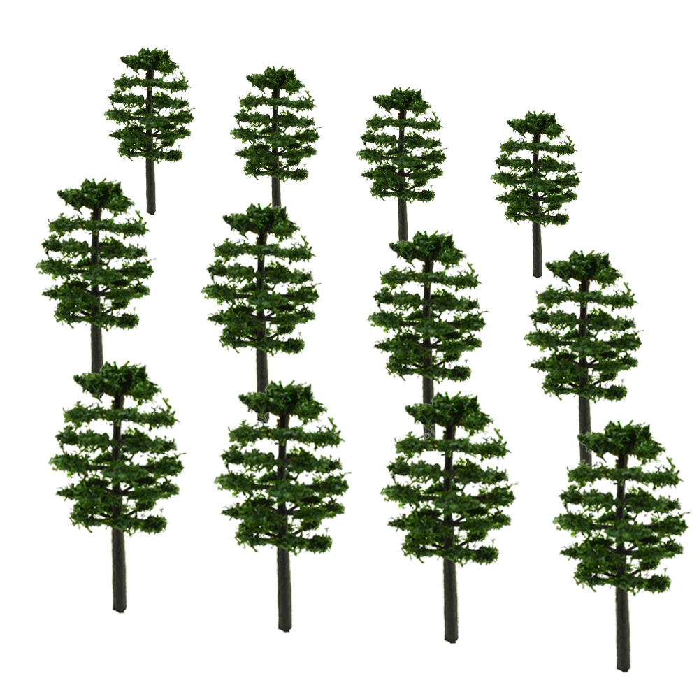

3.5/5/7/9CM model plastic green Roadside trees for architectural Train Layout