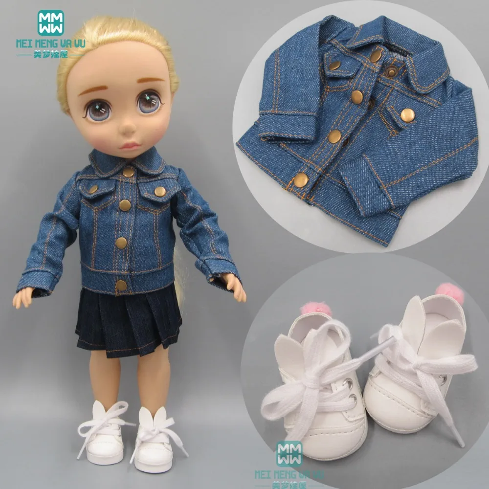 Модная Джинсовая куртка кукольная одежда кукольная обувь подходит 40 см салонная кукла