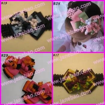

free shipping 65pcs 4'' M2MG Layered Korker Hair Bow (without headbands)