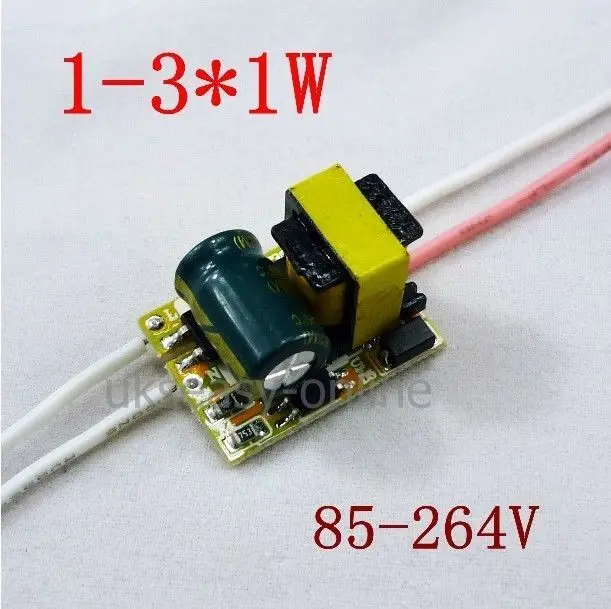 5 шт. (1 ~ 3) * 1 Вт AC 85 265 В Мощный драйвер для светодиодной лампы постоянного тока|power