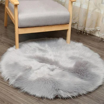 

Artificial Soft Sheepskin Rug Chair Cover Wool Warm Hairy Carpet Bedroom Mat Seat Pad Skin Fur Area Rugs Warm Artificial Textile