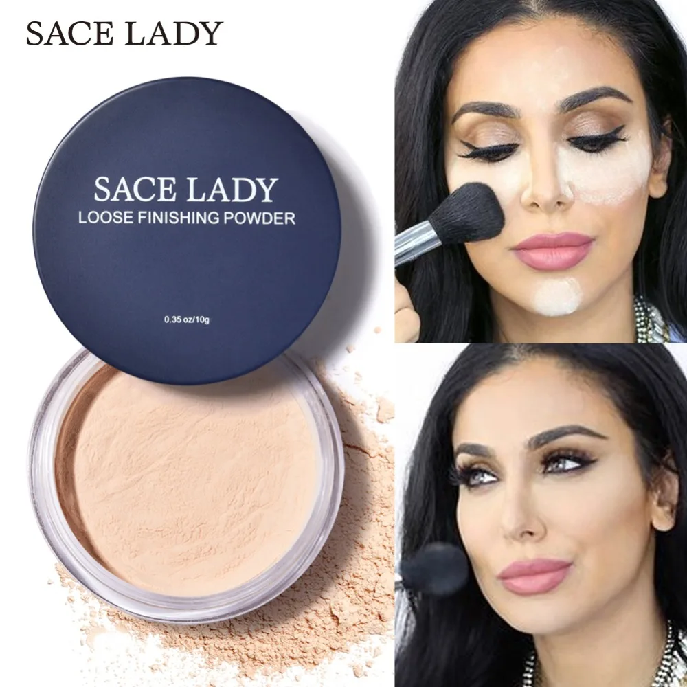 

SACE LADY Face Loose Powder Professional Matte Finish Transparent Setting Powder Translucent Makeup Oil-control Compact Cosmetic