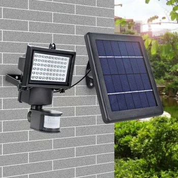 

led Super Bright Waterproof Solar Lamp 60 Leds Pir Motion Detector Door Wall Lamp Garden Emergency Lights