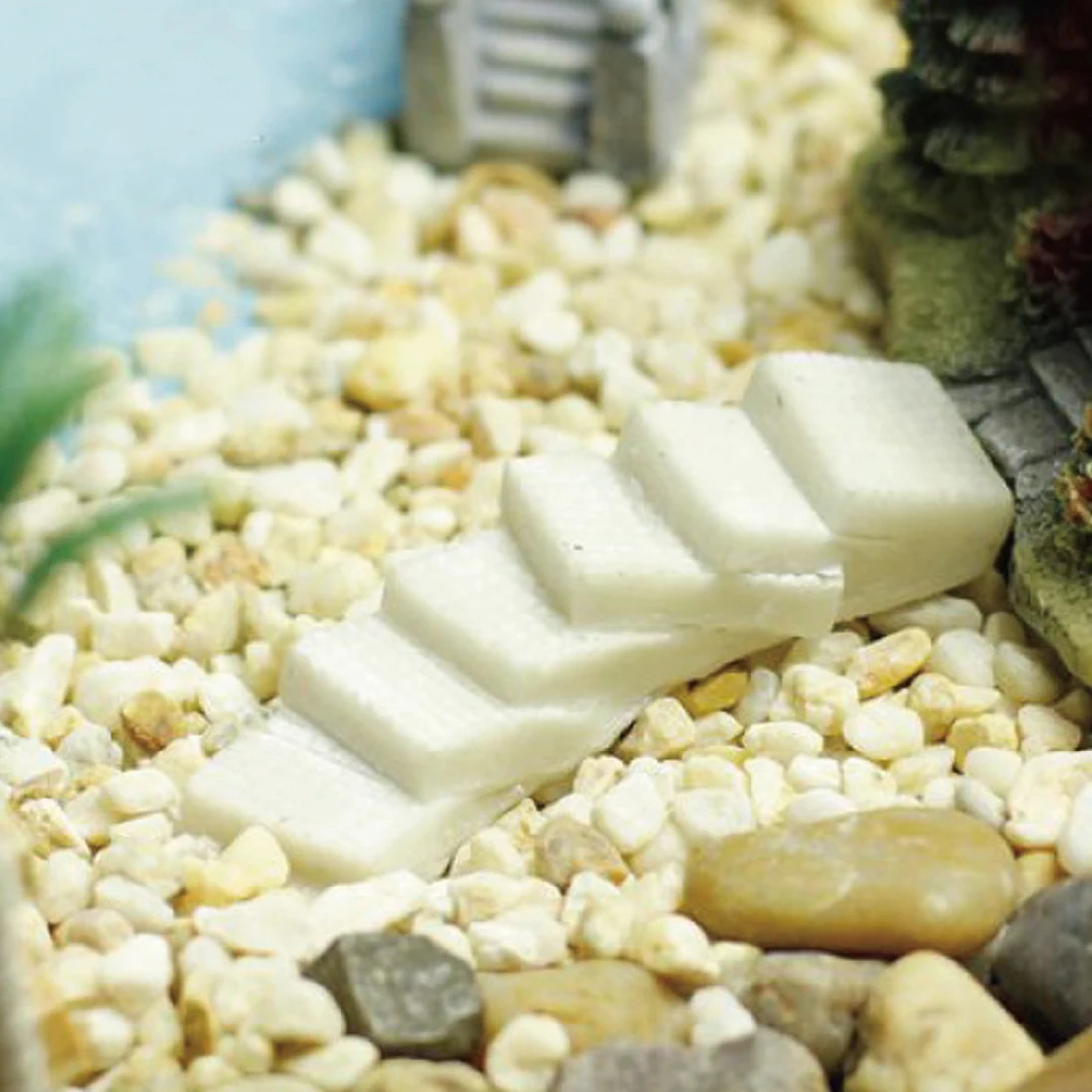 

1 Set of Mini Artificial Stairs terrarium figurines Fairy Garden Miniatures figurines Craft Micro Landscaping Decor-in Figurines