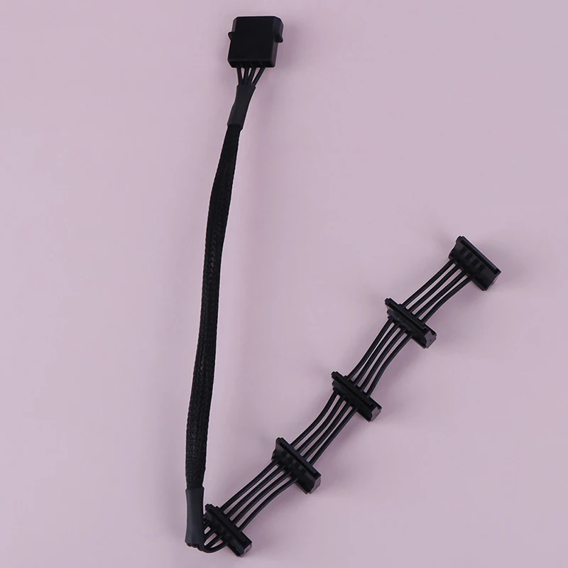 

1pc ATX 4Pin IDE Molex to 5 x SATA Series ATA Power Supply Cable Male to Female 18AWG 40cm for PC DIY
