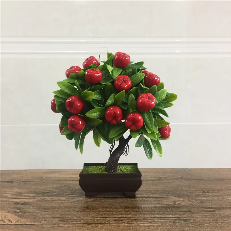 Flone Artificial Flower Plants Bonsai Foam Fruit Tree Simulation Plant Mini Potted Home Party Office Coffee Table Decoration  (6)