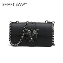 Swallow 2019 Female Brand Hand Bag Women Messenger Bags Lady Rivet chain Women Fashion Leather Shoulder Bag Girl Crossbody Bags Swallow 2019 Female Brand Hand Bag Women Messenger Bags Lady Rivet chain Women Fashion Leather Shoulder Bag Girl Crossbody Bags