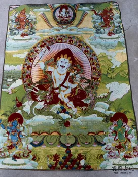

Crafts statue Embroidery Tibetan Buddhism Nepal Thangka brocade painting big day like