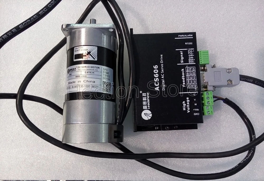 

130W New Leadshine Servo drive ACS606 +A servo motors BLM57130 have Current 5.3A to15.9A Runing 3000RPM still have 0.41NM Torque