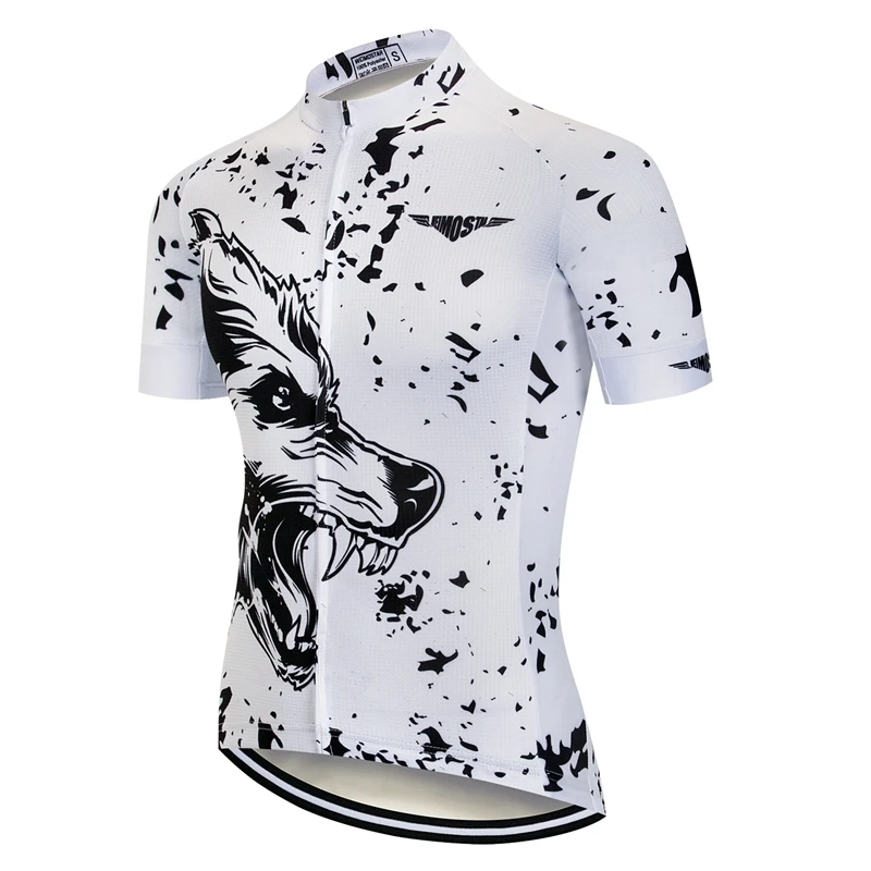 Мужская велосипедная рубашка WEIMOSTAR Ropa Ciclismo Maillot на молнии цвет черный белый