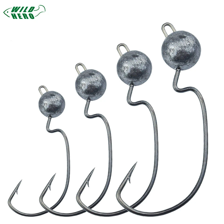 

Exposed Lead Jig Head 3.5g 5g 7g 10g Barbed Hook Soft Lure Worm Fishing Hooks, Sharp jig head hook for soft worms