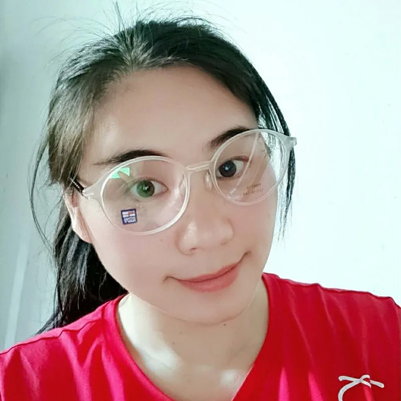 

New очки Designer Woman Glasses Optical Frames TR Round eyeglasses frame Clear lens Eyewear frames big size black transparen