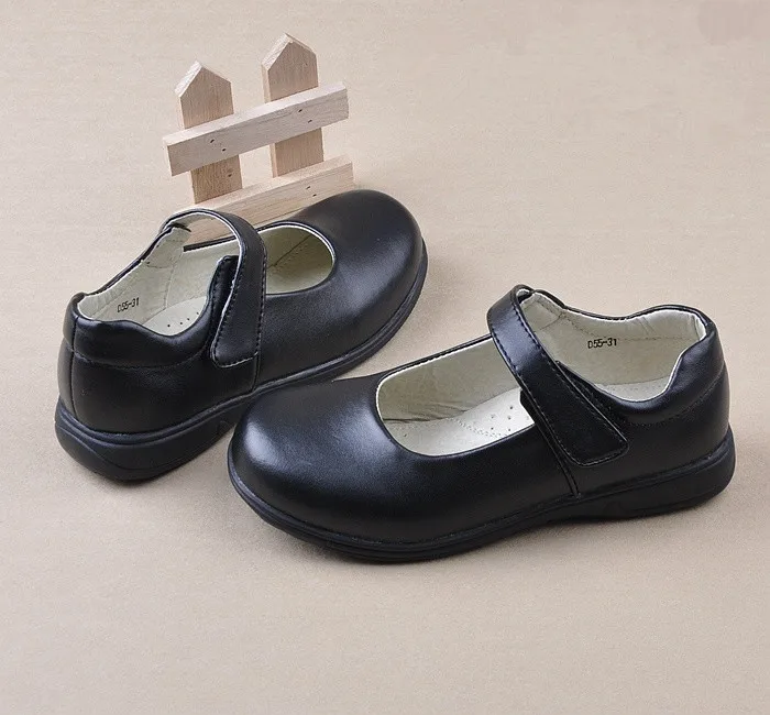 Детская школьная обувь для девочек; черная кожаная обувь для девочек; модная обувь принцессы; Детская Классическая светящаяся Униформа; Sinlge; обувь