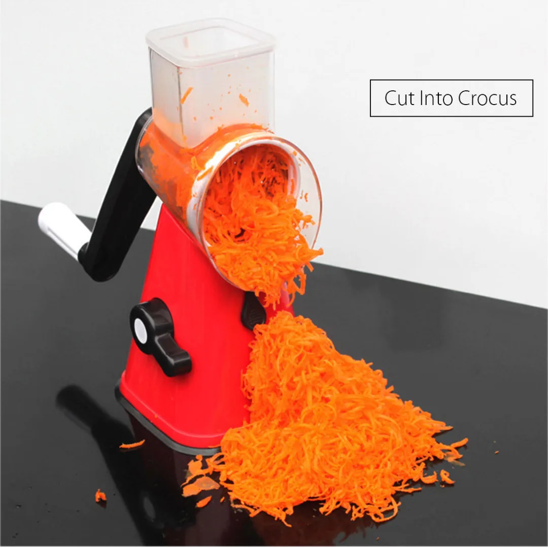 1set 3 in 1 Round Kitchen Fruit Potato Carrot Julienne Grater Cheese Vegetable Slicer Green Red
