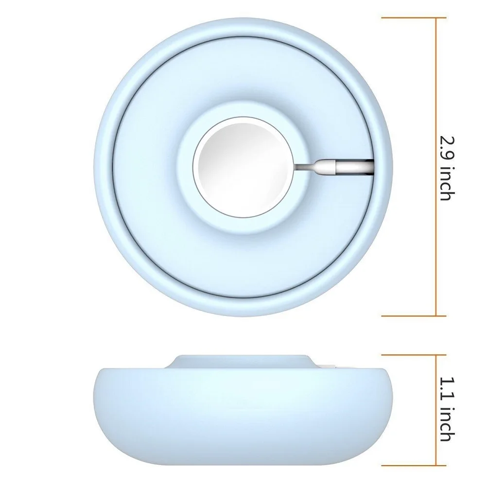 Док-станция для зарядки док-станции держатель и органайзер кабелей, силиконовые Зарядное устройство Подставка Поддержка держатель для Apple Watch серии 3/2/1,38 мм/42 мм - Цвет: sky blue
