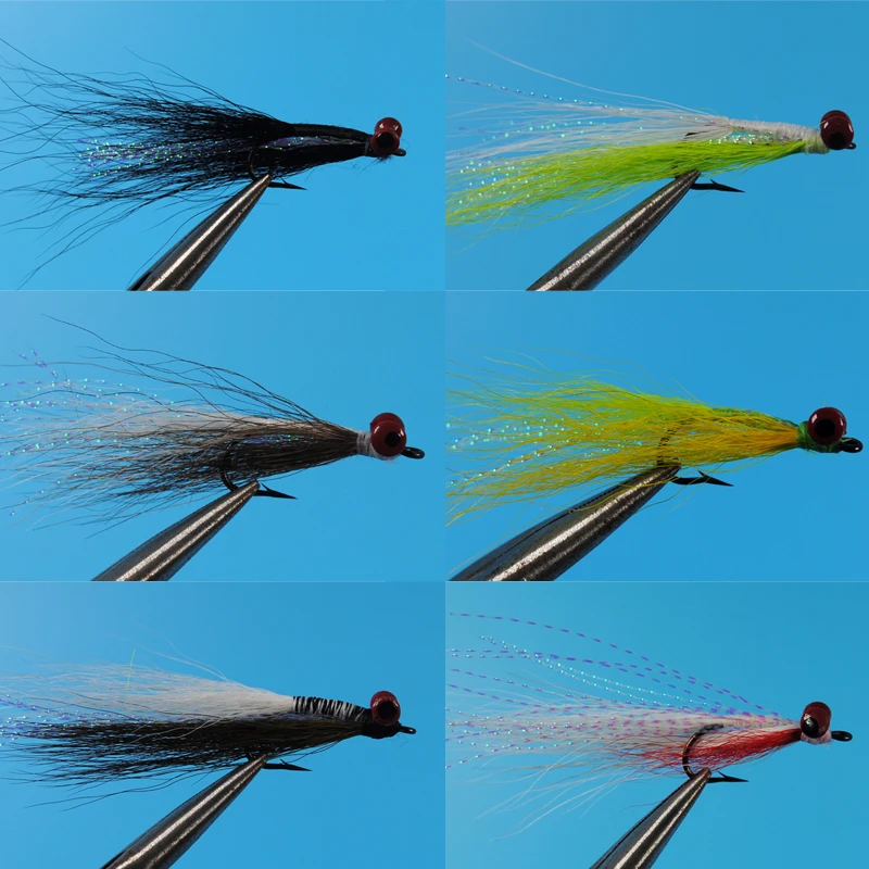 

12pcs Mix Color #4 Clouser Deep Minnow lead-eyed bucktail Dumbbell Weight Head Crazy Charlie Fly Bonefish Flies Fishing Bait