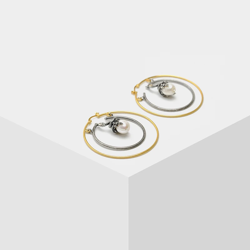 

Fashion pearl serpentine drop pearl earrings