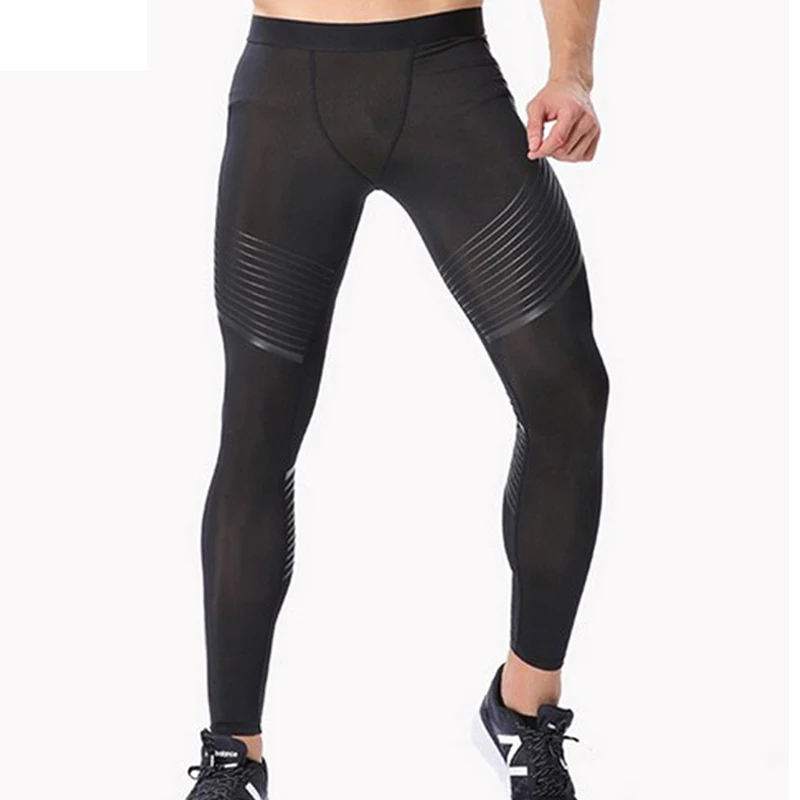 

Male's Bodyboulding tights Men's Compression Pants printing Fitness tights Elastic Trousers men gym running sport leggings mens