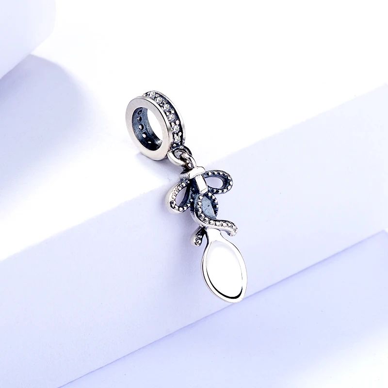 SG Sterling Silver 925 Kitchen utensil Spoon beads fit original pandora bracelet diy fine jewelry circular making for women gift Fine Jewelry