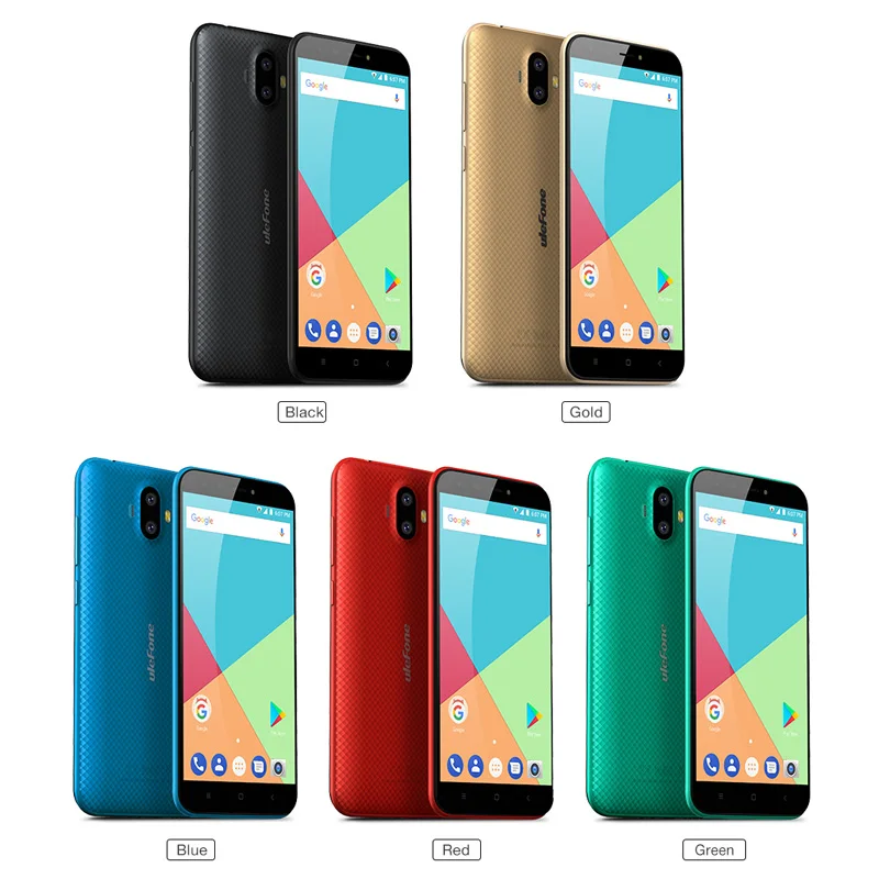 Ulefone S7 3G Smartphone 5 Inch Dual Back Camera Touch Celualr Android 7.0 Quad Core 1GB RAM 8GB ROM 8MP 2500mAh Mobile Phone