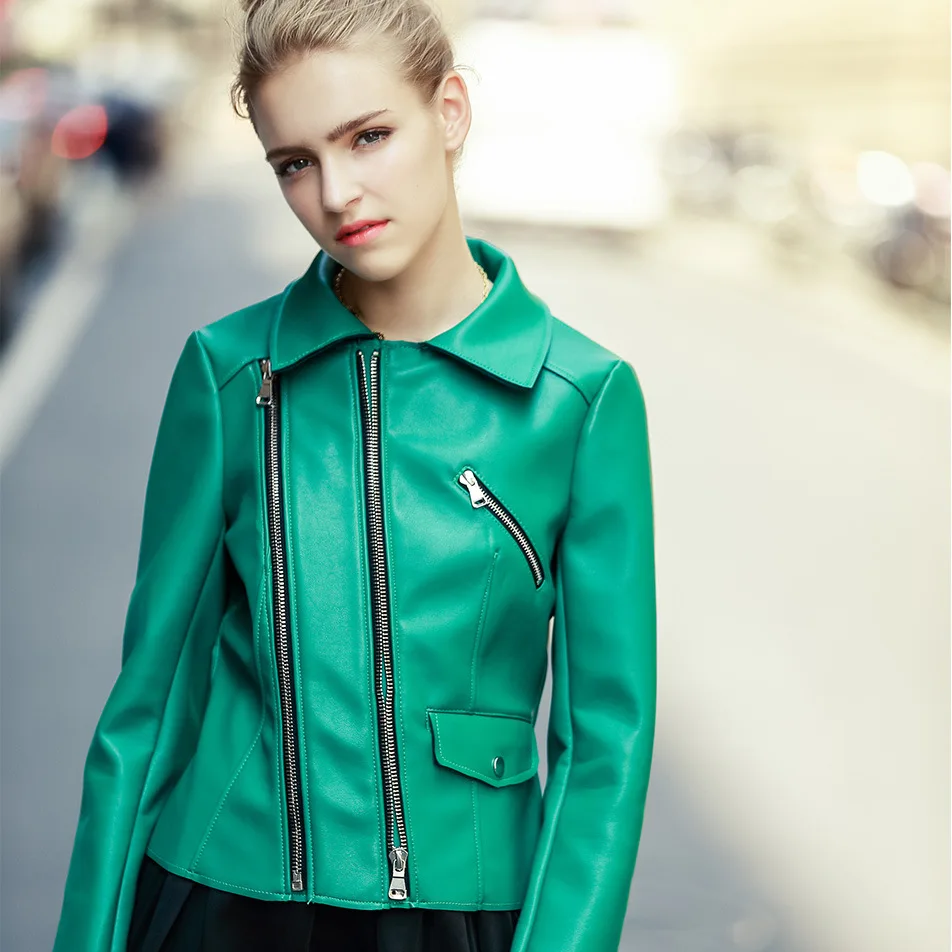 green leather motorcycle jacket