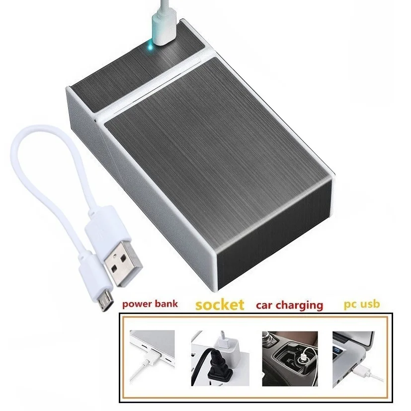 Коробка для сигарет с зажигалкой 20 шт. держатель USB зарядка Зажигалка гаджеты