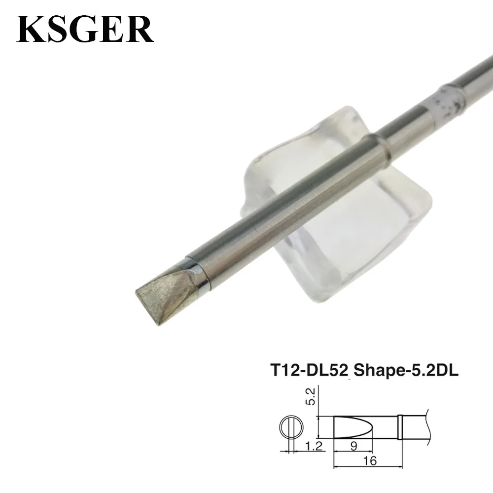 T12-DL52 для электронного паяльника KSGER T12 ПАЯЛЬНЫЕ НАКОНЕЧНИКИ 220 в 70 Вт для FX-950/FX-951/FM-2028 9501 для паяльной ручки