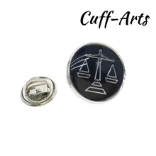 Broche de solapa para hombres, alfileres y broches de escamas de la justicia, joyería, Broche de la solapa, P10296