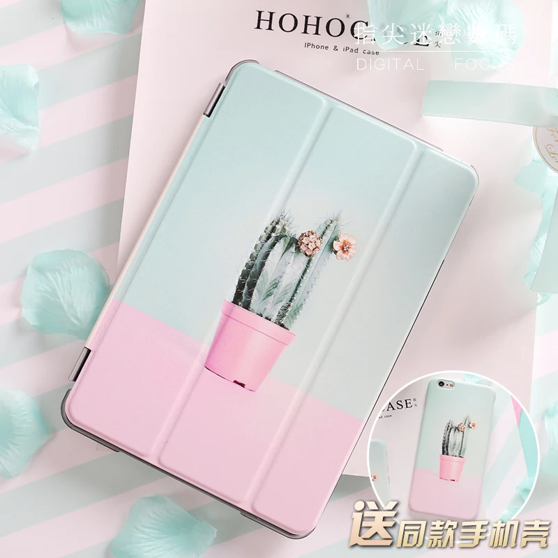 Чехол книжка с изображением кактуса для iPad Pro 9 7 11 air 10 5 2 6th 7th 12 2020 Mini 3 4 2019 чехол