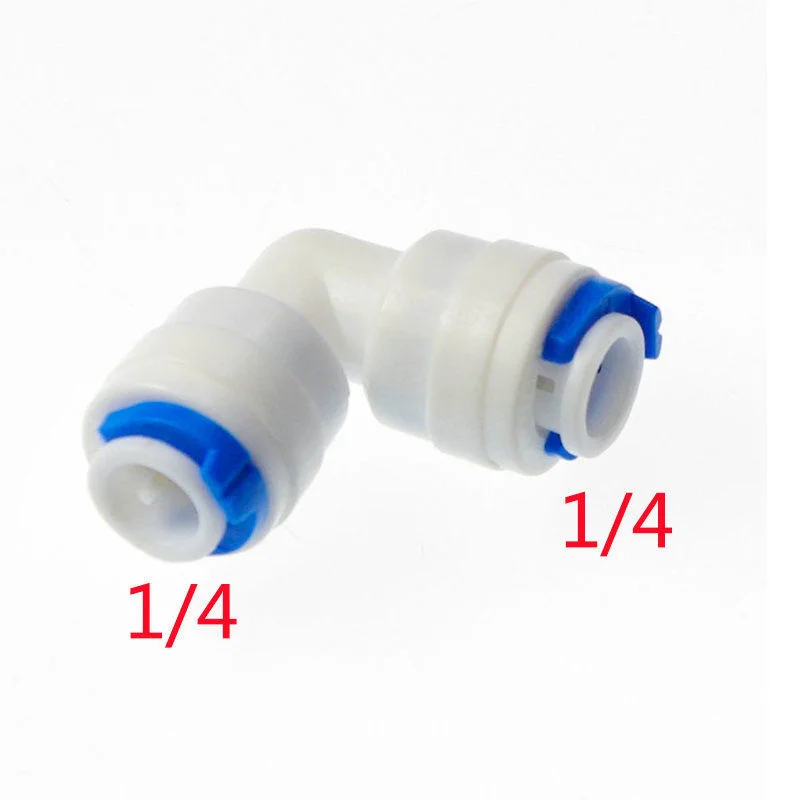 

5Pcs 1/4" OD Hose Elbow Connection Quick Connector RO Water Reverse Osmosis