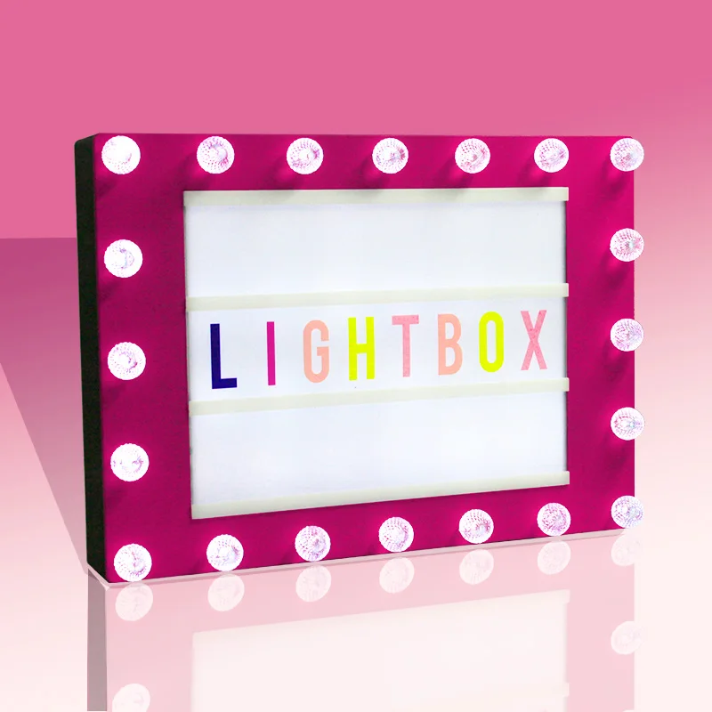 

DIY A3 Cinema Light Box letters Cinematic LED box Battery Operated Wedding Party Home Decor with USB advertising lightbox