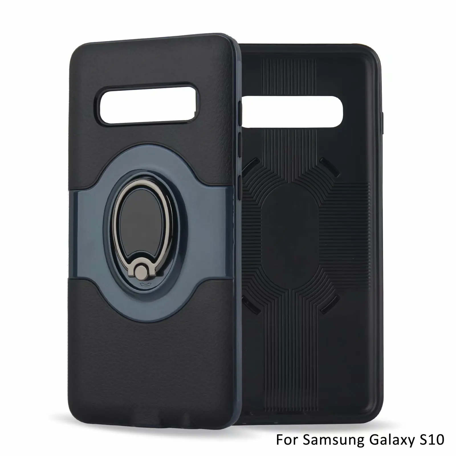 Для samsung Galaxy S10 плюс Футляр PC + Силиконовые с подставкой Кольцо Магнит Гибридный