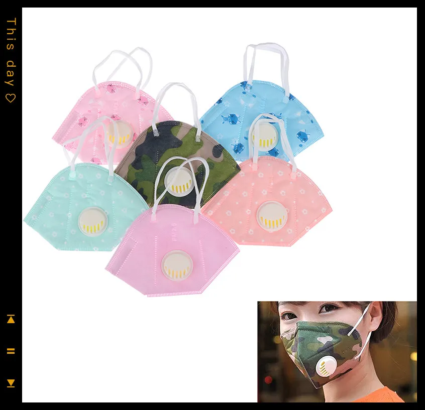 

Activated Carbon Filter Respirator Valve Mouth Mask Breath Cotton PM2.5 Anti Haze Mask Anti-dust Mouth-muffle Black Mask Face