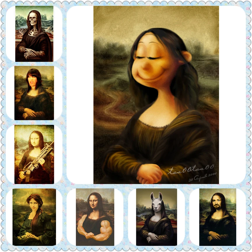 

Funny Mona Lisa Pattern Copy 5D Diy Diamond Painting 3D Diamond Embroidery DIY Needlework Cross Stitch Full Rhinestone ZC744