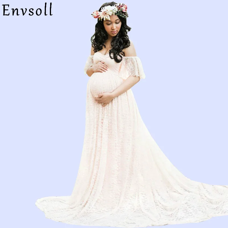 Envsoll Lace Maxi Gown Maternity Photography Props Pregnancy Dress Maternity Dresses For Photo Shoot Pregnant Women Dress цена Envsoll Lace Maxi Gown Maternity Photography Props Pregnancy Dress Maternity Dresses For Photo Shoot Pregnant Women Dress цены онлайн