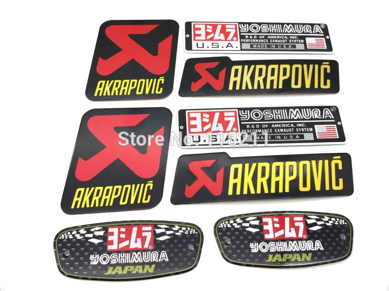 RPMMOTOR CBR ttr 250cc 400cc AKRAPOVIC алюминия термостойкие мотоцикл выхлопной наклейка на трубы Стикеры Скорпион Yoshimura Стикеры - изображение