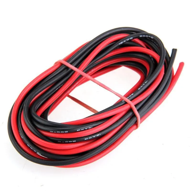 2 Metres 14 Gauge Black Red Silicone Rubber Wire 2M 14AWG Soft Silicone Cord Flexible Cable High Temperature Resistant Line (12)