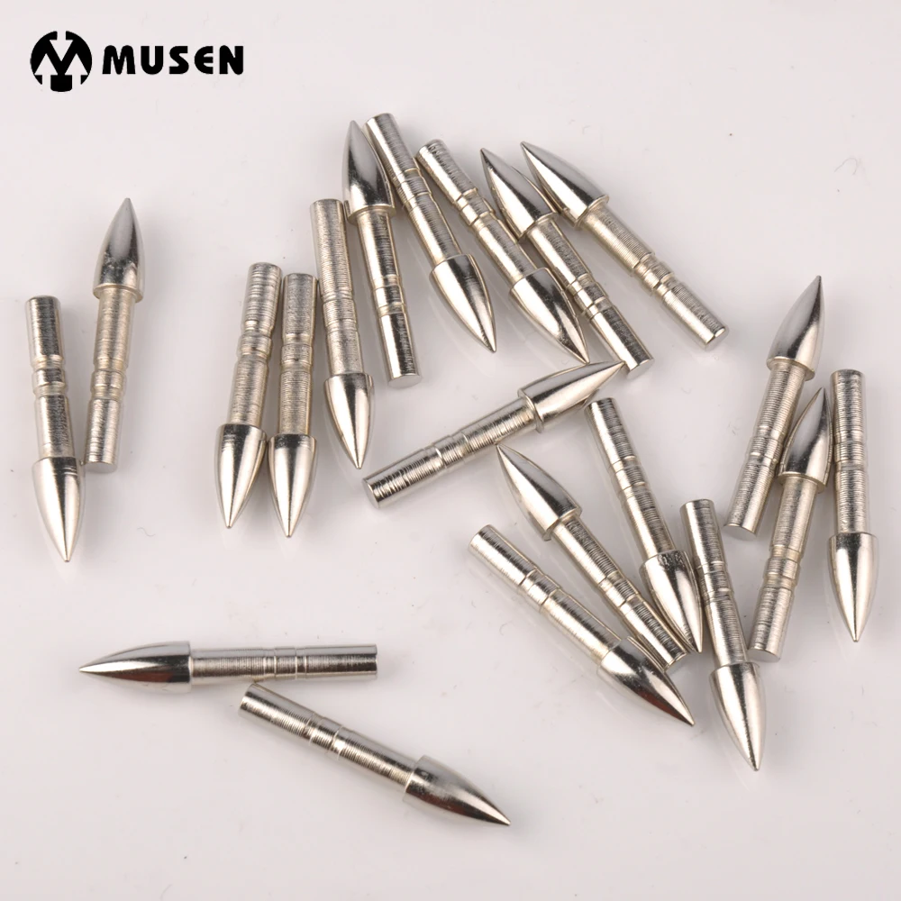 20/40/100pcs Arrow Heads Target Point OD 4mm Stainless Steel Arrowhead
