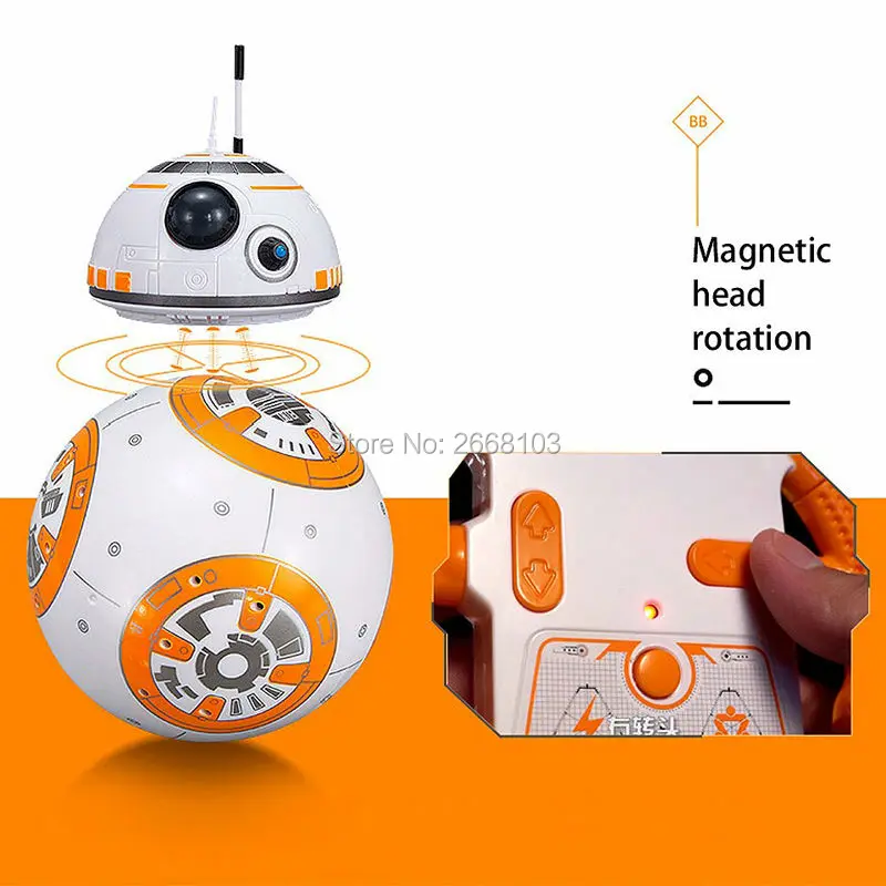 Обновленный BB-8 мяч 20,5 см Звездные войны RC дроид робот 2,4G пульт дистанционного управления BB8 Интеллектуальный со звуком Робот игрушка для детей модель экшн