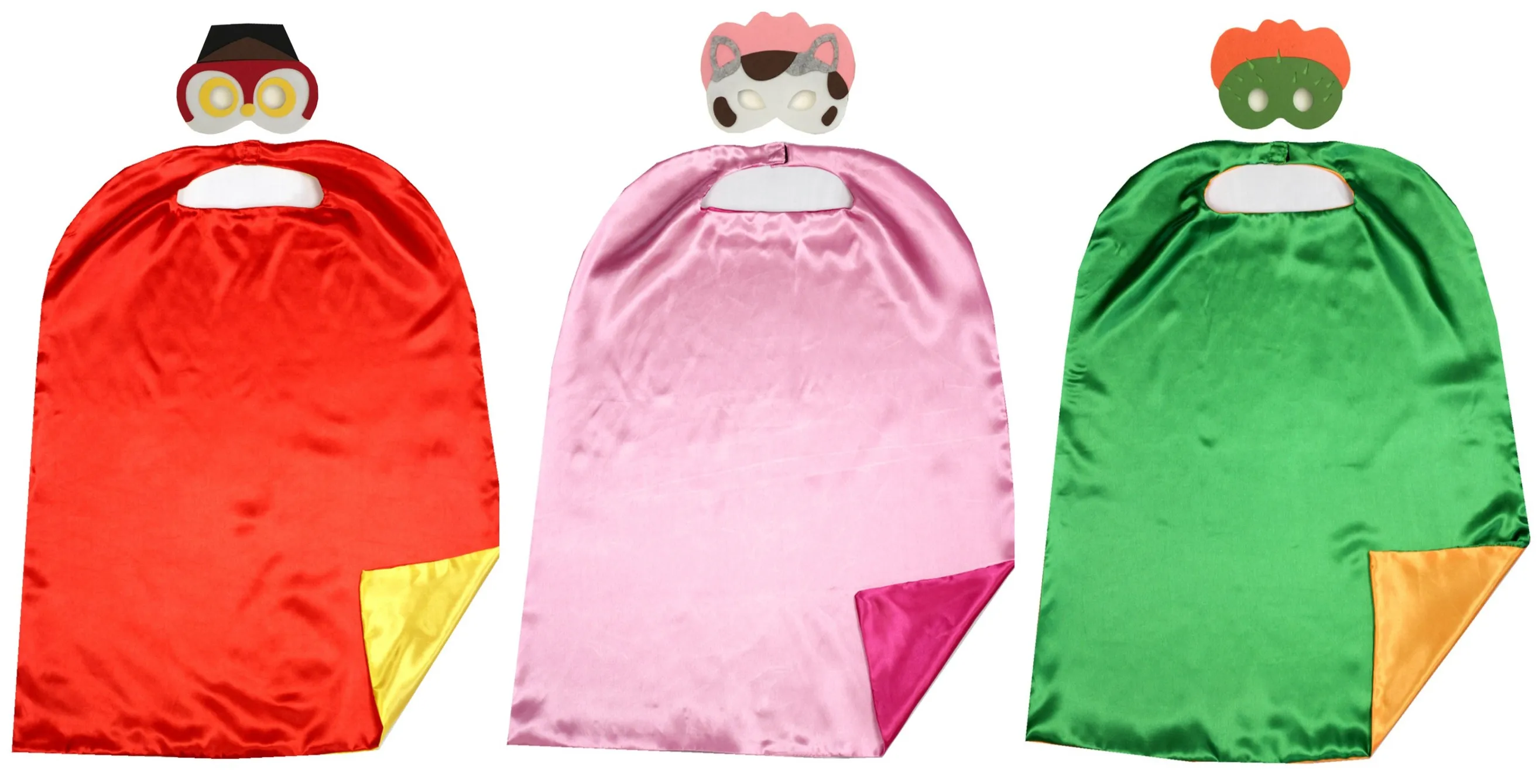 

70*80cm 2layer sheriff callies Capes matching masks wild west BirthdayParty Favor Inspired Dress Up Capes + Masks