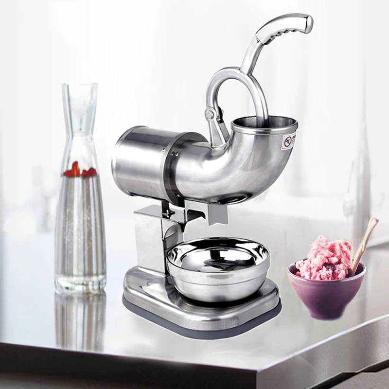 Commercial Ice Crusher Smoothie Machine Ice Flake Machine  Stainless Steel Ice Machine Fruit Slushy Maker For Cocktails Bar