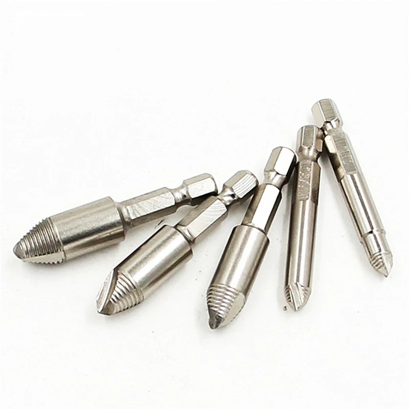 Broken Wire Drill Screw Removal Tool Screw Extractor 4 Piece Set of High Speed Steel 4241
