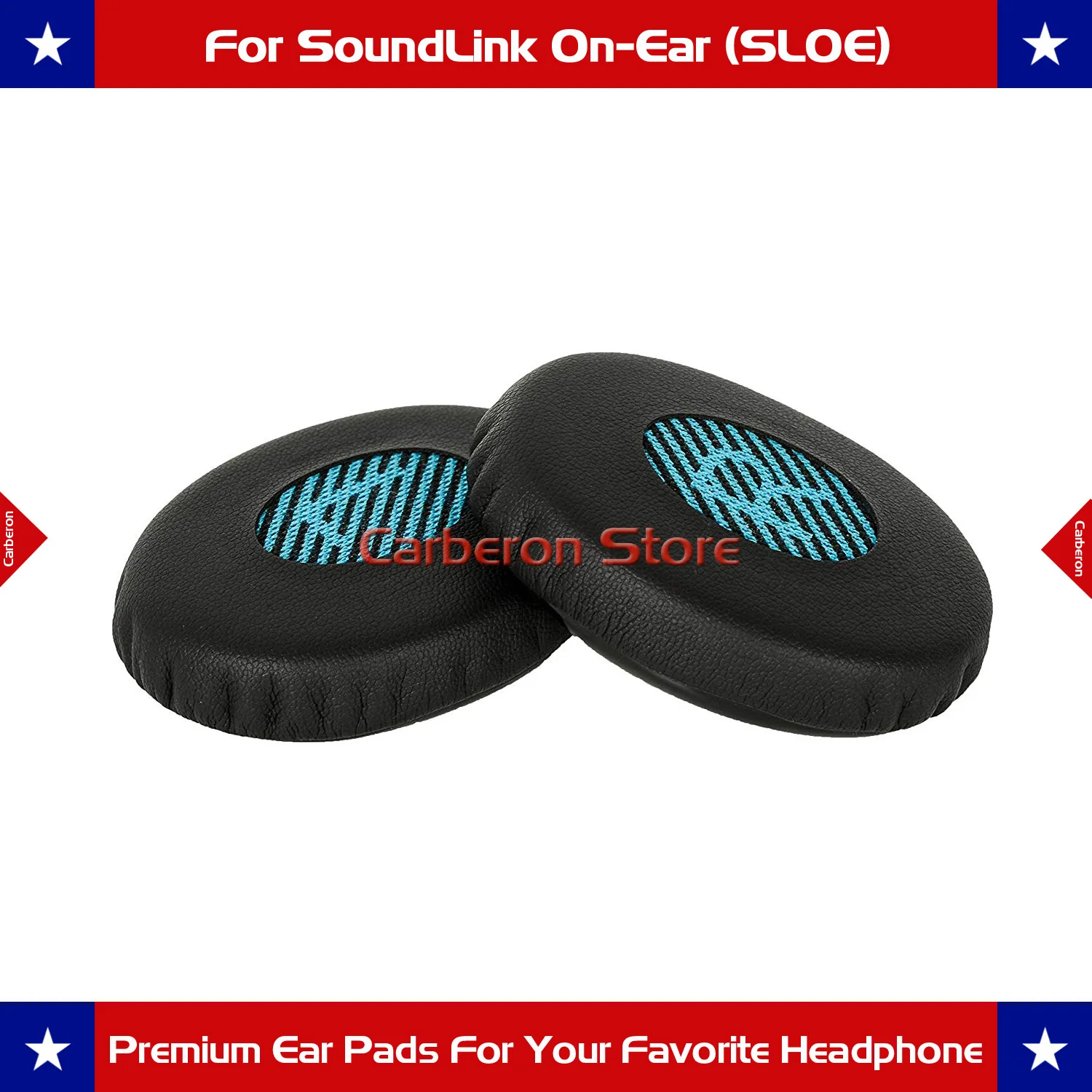 

Carberon Replacement Ear Pad Cushions for Bose SoundLink On-Ear(OE)/SoundTrue On-Ear(OE)/On-Ear 2(OE2) Headphone(Blue LR)