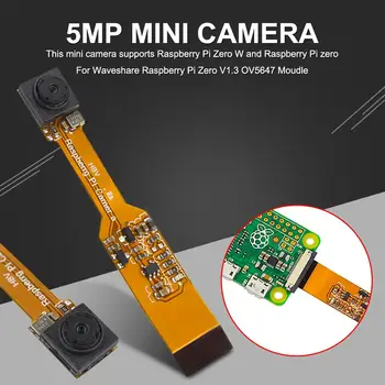 

5MP Mini Camera For Waveshare Raspberry Pi Zero V1.3 OV5647 Moudle