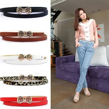 

2019 luxury fashion Korean edition Boutique Bow flower belt with color tied waistband belts for women holographic luxury belt