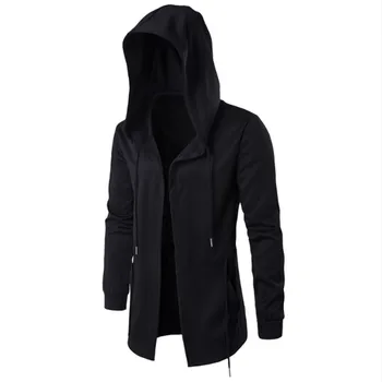

Male Spring Coat Outwear Moleton Masculino Fashion Men Hooded Sweatshirts Hip Hop Mantle Hoodies Jacket Long Sleeve Cloak
