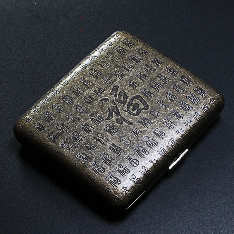 

2016 New Product Retro Cigarette Box Metal Material Easy To Carry Anti Fold