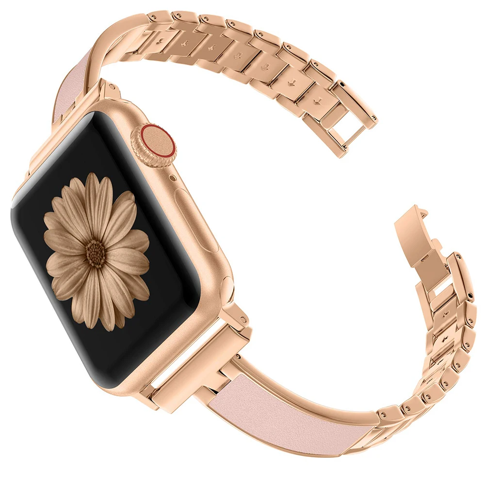 Металлический ремешок для Apple Watch Band Series 4 iWatch 40 мм 44 м браслет для Apple Watch Series 3 2 1 38 мм 42 мм